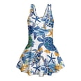 thumbnail image 7 of FOR U DESIGNS Girls One Piece Swimsuit with Skirt Sleeveless Summer Swimwear Skirted Bathing Suit for Kids 3-13 Years, Turtle Starfish, 7 of 7