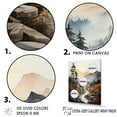 thumbnail image 3 of Designart "Foggy Wonder Of The Mountain Mornings II" Landscape Mountains Floater Framed Canvas Art Print, 3 of 5