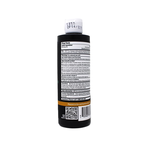 DHS Dermatologist Recommended Coal Tar Shampoo for Dandruff and