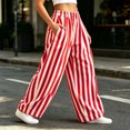 thumbnail image 5 of Cfrylhy Womens Striped Jeans Wide Leg Baggy Denim Pants Trendy Casual Trousers with Pockets, 5 of 7
