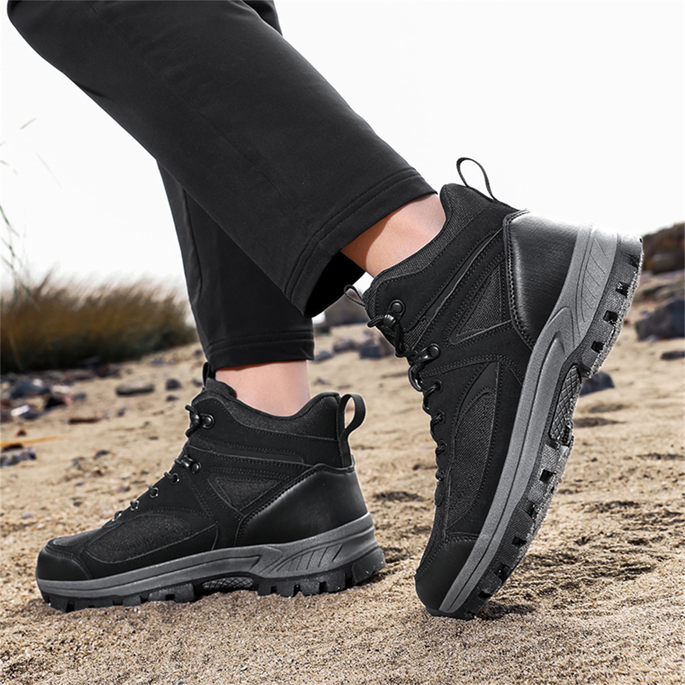 YOURDIARY Mens Hiking Boots Waterproof Non-Slip Outdoor Trekking Shoes Lightweight Durable Trail Camping Mountaineering Boots