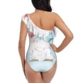 thumbnail image 5 of Gukieu Cute Elephant Print One-shoulder Ruffled One-piece Swimsuit with Removable Chest Pads and Tummy-control Swimsuit for Women-Large, 5 of 6