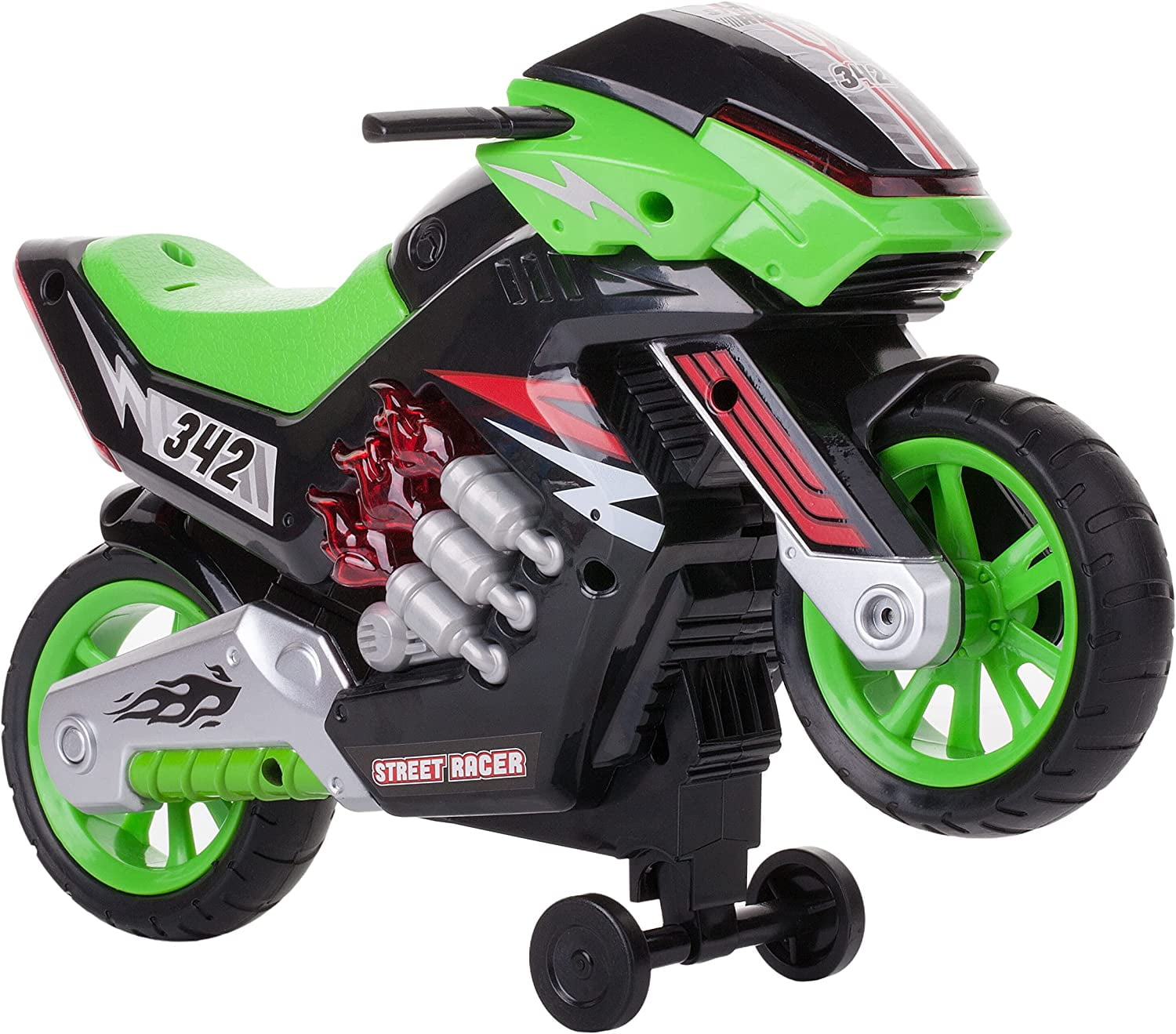 Dazmers Toys Electric Motorcycle Toy With Lights And Sounds - Wheelie Lifters