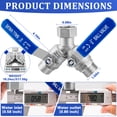 thumbnail image 6 of 2-Way Heavy Duty Hose Y Splitter, 3/4" GHT Stainless Steel Garden/Water Hose Connector, Full Flow Adapter with Wrench, 6 of 7