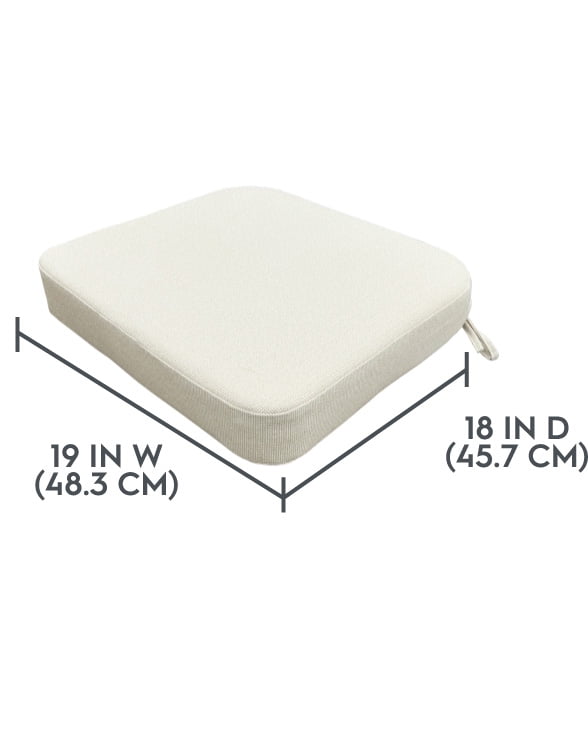 Better Homes & Gardens 18" x 19" Premium Beige Outdoor Seat Cushion