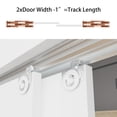 thumbnail image 5 of Bypass Sliding Door Track Hardware 72", Wardrobe Closet Door Steel Track Set, Easy to Install,Smoothly and Quietly, for 2 Door System, 5 of 6