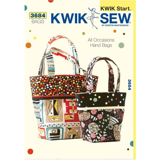 Kwik Sew Pattern All Occasions Hand Bags, (Small and Large) Walmart