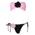thumbnail image 5 of Traje de baño de dos piezas con estampado de leopardo para mujer, conjunto de Bikini Sexy a rayas, ropa de playa, Tanga, 5 of 5