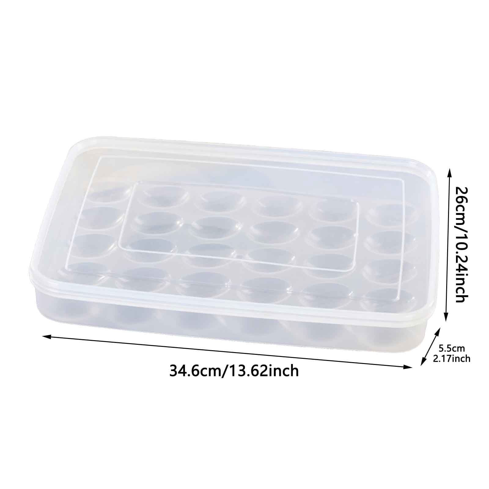 3 Pack Egg Containers with Lid, Plastic Egg Storage Container Stackable Deviled Egg Carrier for 120 Eggs, Egg Organizer for Protect and Keep Fresh 13.6x10.2x2.2 Inch