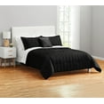 thumbnail image 6 of Mainstays 10 Piece Black Satin Pleat Bed in a Bag Comforter Set with Sheets, King, 6 of 8