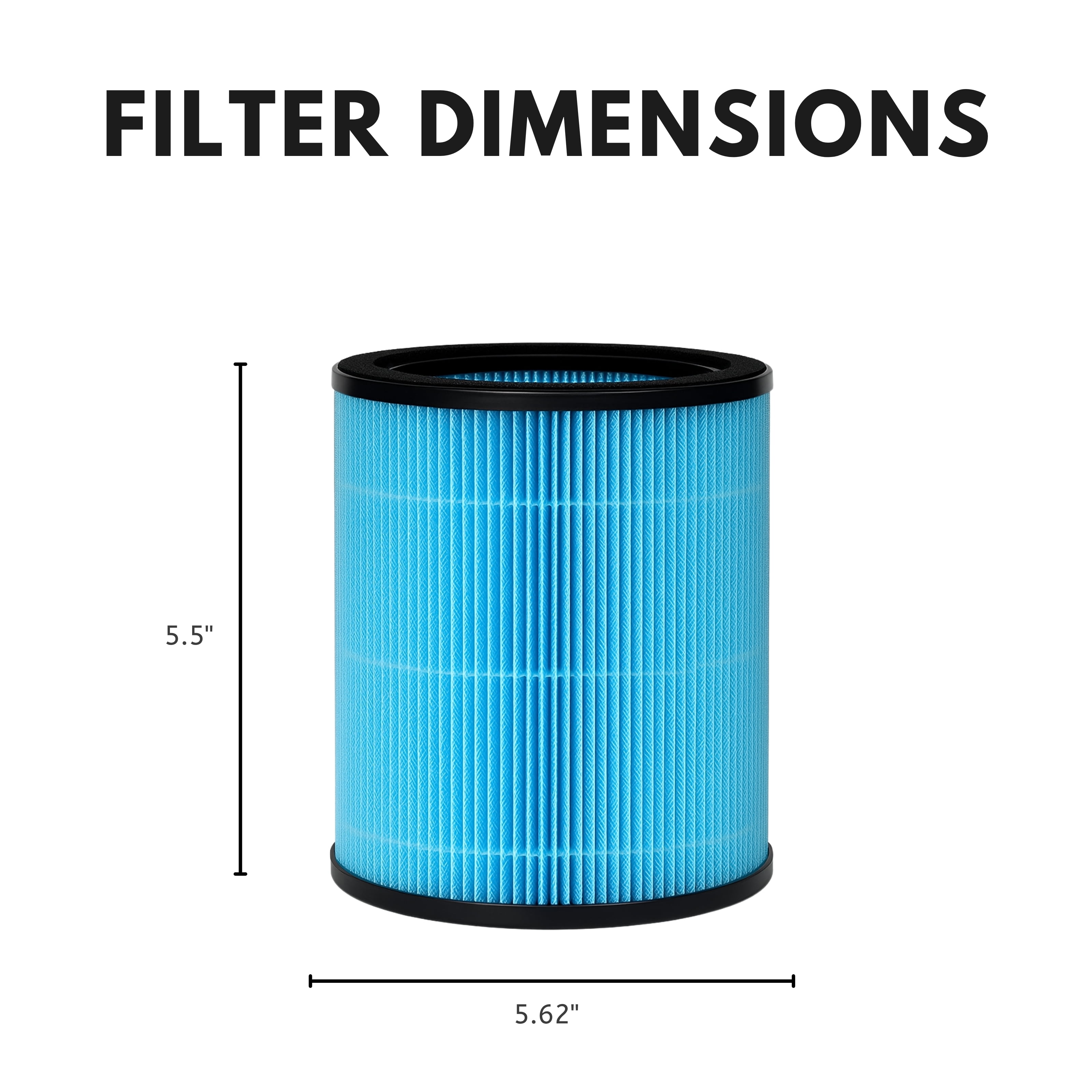 Nispira AP0601 2-in-1 True HEPA Filter Replacement for AirTok Air Purifier AP0601-RF | Remove Particle Size down to 0.1 microns | 3 Pack