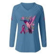 thumbnail image 5 of IMENGL Womens Long Sleeve Top Casual Breast Cancer Awareness Printed Ribbon Tshirt Loose Basic Long Sleeve Shirts for Women,M-XXXL, 5 of 6