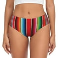 thumbnail image 1 of Fotbe Mexican Serape Blanket Stripes Calzones Estampados para Mujer – Ropa Interior de Algodón, Cómoda, Suave y Elástica-3X-Large, 1 of 6