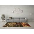 thumbnail image 3 of Ahgly Company Indoor Rectangle Abstract Brown Modern Area Rugs, 3' x 5', 3 of 4