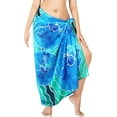 thumbnail image 2 of HAPPY BAY Women's Beachwear Sarong Coverups Bikini Skirt Swim Cover up Summer Wraps Bathing suit Swimwear Beach Wrap Skirts for Women One Size Allover Hibiscus, Blue, 2 of 5