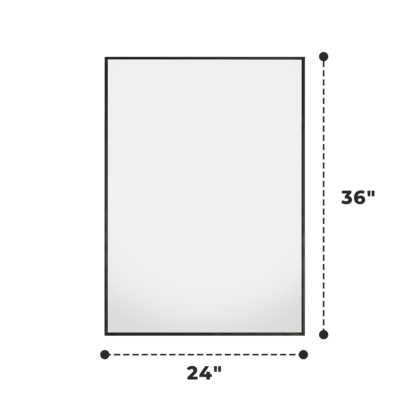 Alvantor Black Framed Bathroom Vanity Mirror - Rectangle Wall Mirror with Square Corners