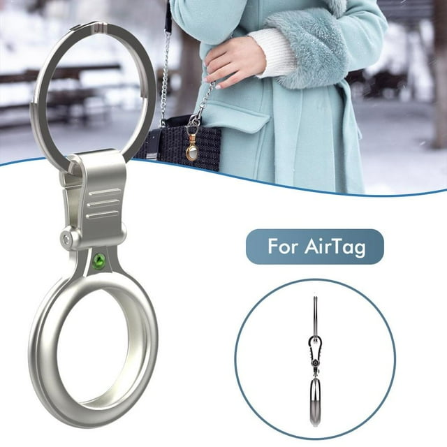 Étui de Protection Portable Résistant aux Rayures avec Porte-Clés en Métal Compatible avec la Housse de Protection pour Tracker Bluetooth AirTags