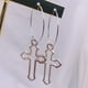 thumbnail image 2 of Pendientes colgantes de cruz simples a la moda, pendientes de gota de calidad para niñas, mujeres, regalo, joyería encantadora Tan Jianjun unisex, 2 of 2