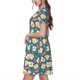 thumbnail image 2 of Disketp Eggs Toast Bacon And Arugula para Vestido de Manga Corta para Mujeres, Vestidos de Verano para Mujeres, Casual y Holgado para la Playa, 2 of 6