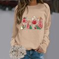 thumbnail image 2 of VBARHMQRT Chandail en Molleton d'Automne pour Femmes Automne Hiver Noël Snowman Sweat à Capuche Imprimé en Verre, 2 of 4