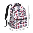 thumbnail image 2 of Haiem Red Wine Glass Bottle Printed School Backpack,Casual Travel Lightweight Backpack,Durable Comfortable Multifunctional Backpack,Laptop Backpack, 2 of 5
