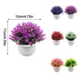 thumbnail image 2 of 2 Pcs Mini Artificial Plant, Non-Fading Potted Fake Plants with Planter Pot Decorative Photo Props Plastic Desktop Decorative Faux Plant for Home Desk Room Decoration, 2 of 5