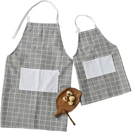 Namzi 2 Pack Parent Child Apron Multifunctional Apron for Painting Gardening Cooking