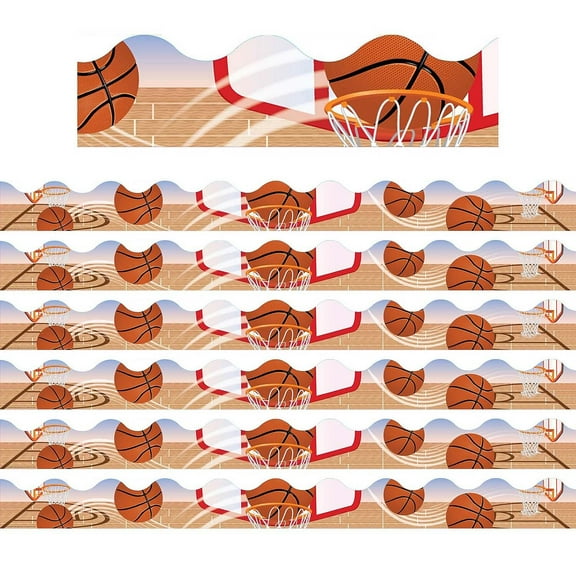 Eureka EU-845202-6 Basketball Deco Trim (6 PK)
