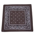thumbnail image 2 of 1PC Coffee Bandanas for Women Men Cotton Cowboy Western Paisley Pattern Fashion Bandana Bulk Head Wrap Scarf for Sports Headbands Handkerchief Square Scarves for Men Women, 2 of 5