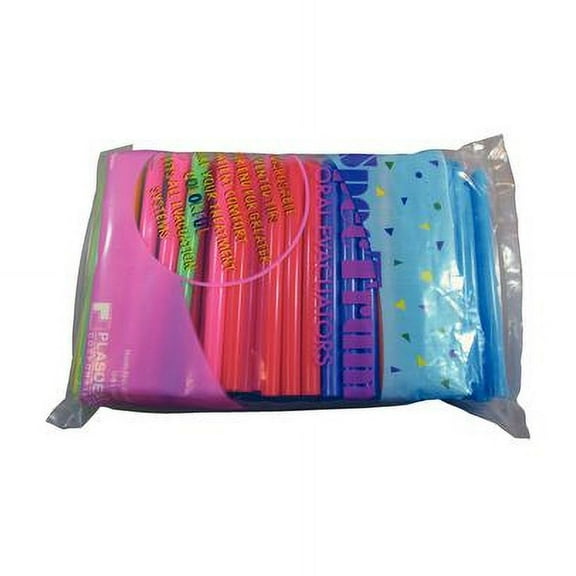 Plasdent 8018C Spectrum Vented Oral Evacuators Neon Assorted 100/Pk