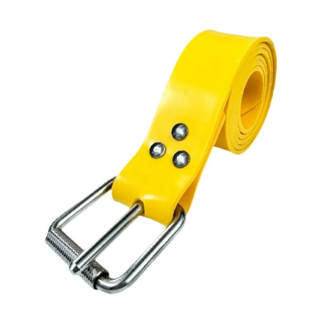 Cinturón de lastre para buceo, ajustable, de silicona, con acero inoxidable. Amarillo