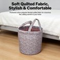 thumbnail image 6 of Floral Fabric Foldable Laundry Hamper with Handles Clothes Storage Bucket Large Capacity Collapsible for Nursery Bedroom Laundrys Room (Pink), 6 of 10