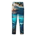 thumbnail image 2 of Disketp Hawaiian Ship Dolphin for Teenagers' Pajama Pants ,Lounge Pants Teen joggers Ideal for Home, School, or Sports-Small, 2 of 6