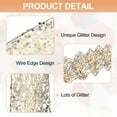 thumbnail image 3 of Uxcell Glitter Mesh Wired Ribbon, Webbed Sequin Diamond Mesh Wire Ribbon for Wreaths Garland Bows Rose Gold, 3 of 6