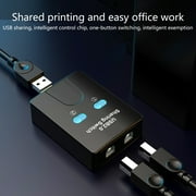USB Printer Sharing Device Data Transfer Splitter Manual Switching Hubs 2 in 1