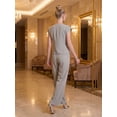 thumbnail image 3 of Conjunto 2 Piezas Elegante, Chaleco con Botones y Pantalón de Pierna Amplia, Look Sofisticado para Mujer, 3 of 5