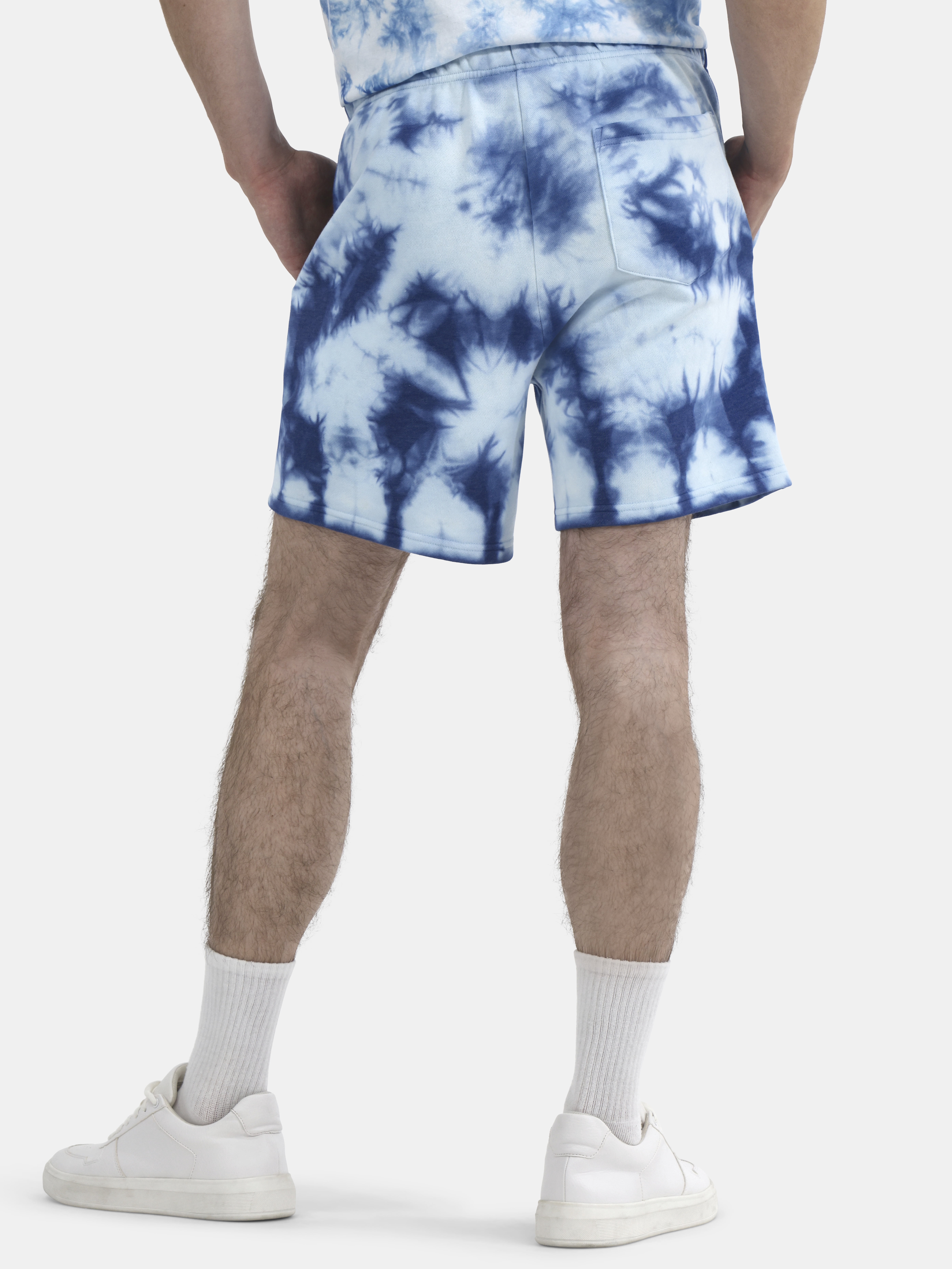 No Boundaries All Gender Pride Tie Dye Jogger Shorts, 6" Inseam, Men's Sizes XS-5XL