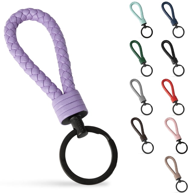 Llavero SERASAR de piel con llavero de acero inoxidable