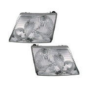 Headlight Assembly - Set of 2 - Compatible with 2002 - 2005 Ford Explorer 4-Door 2003 2004