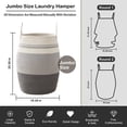 thumbnail image 4 of Cuerda tejida OIAHOMY para ropa sucia, tamaño grande, 105 L, gris oscuro, 4 of 7