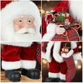 thumbnail image 6 of UTEN 24" Santa Claus, Christmas Figurine Figure Decor with Christmas Sock and Gifts Bag for Holiday Party Home Decoration, 6 of 9