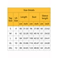 thumbnail image 2 of DYMADE Womens Crew Neck Long Sleeve Printed Pullover Buttons Irregular Top T-Shirts, 2 of 2