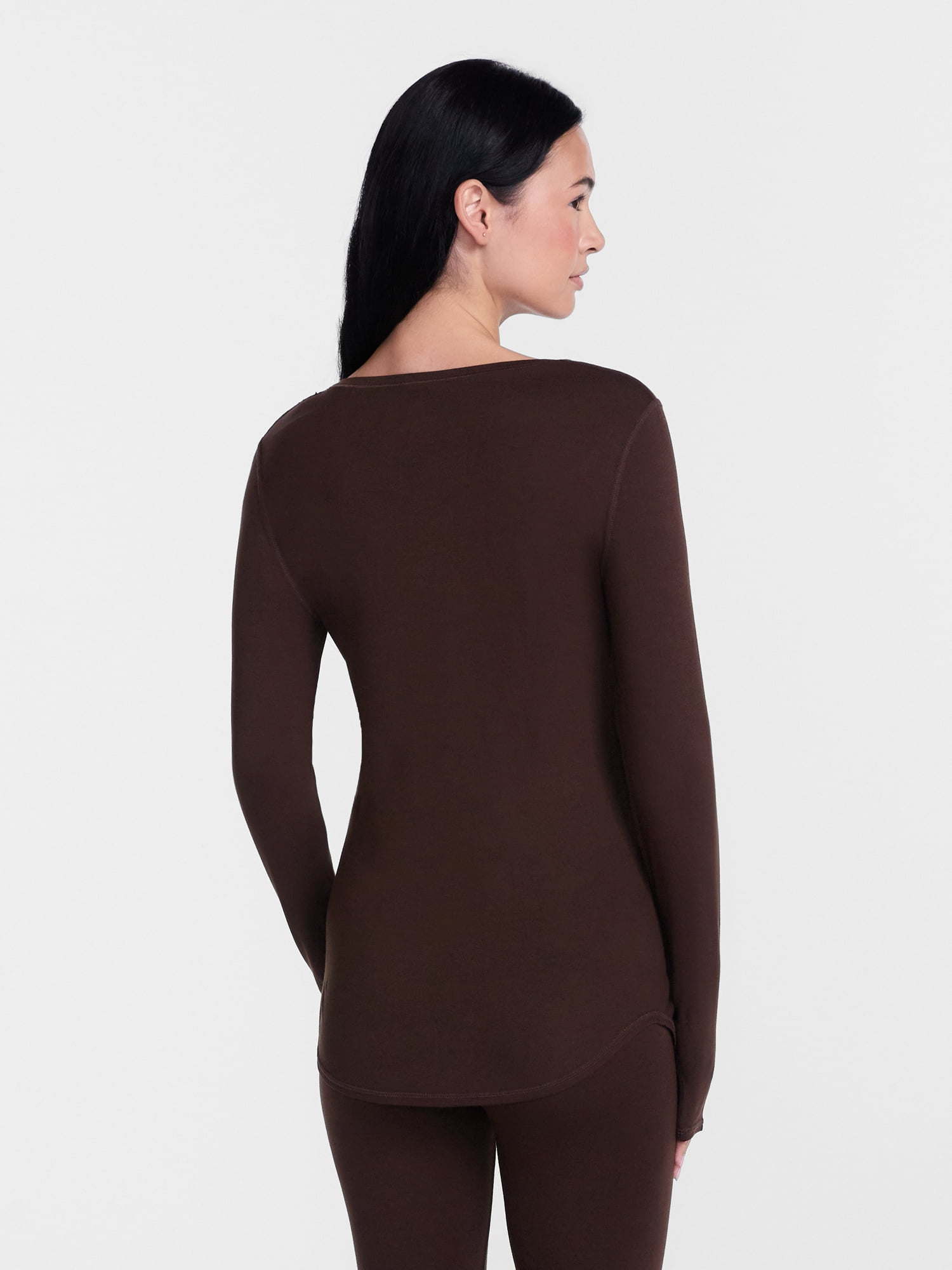 ClimateRight by Cuddl Duds Women’s Mild Essential Base Layer Livaeco Jersey Long Sleeve Crewneck Thermal Top, Sizes XS-4X