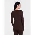 thumbnail image 3 of ClimateRight by Cuddl Duds Women’s Mild Essential Base Layer Livaeco Jersey Long Sleeve Crewneck Thermal Top, Sizes XS-4X, 3 of 5