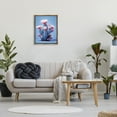 thumbnail image 3 of Stupell Industries Pink & Blue Cactus Flowers Botanical & Floral Painting Brown Floater Framed Canvas Art Print Wall Art, 25 x 31, 3 of 10