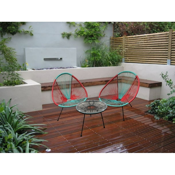 E Joy Acapulco Chair Indoor Outdoor Lounge Chair Multicolor A Pair Of Redblue Eggchair 1 Pieces Walmart Com Walmart Com