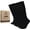 6 Pairs Black, variant on Unisex Knee-high Compression Dress socks-Moisture Wicking, Arch Support Men's & Women's Fit (6 Pairs- White Color Socks with Black reinforced Heel & Toe)