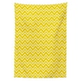 thumbnail image 3 of Ambesonne Modern Tablecloth Rectangular Table Cover, Chevron Pattern Yellow, 60"x90", Yellow and White, 3 of 4