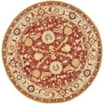 thumbnail image 2 of SAFAVIEH Chelsea Daragh Traditional Wool Area Rug, Red/Ivory, 5'6" x 5'6" Round, 2 of 4