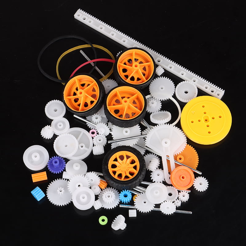 78pcs Gearbox toy robot motor plastic gear DIY model accessories ^p